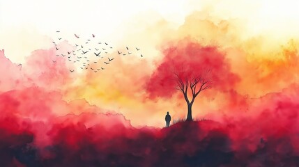 Watercolor art background