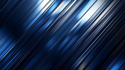 Poster - A deep indigo backdrop adorned with diagonal, metallic lines in a mix of blue and silver tones