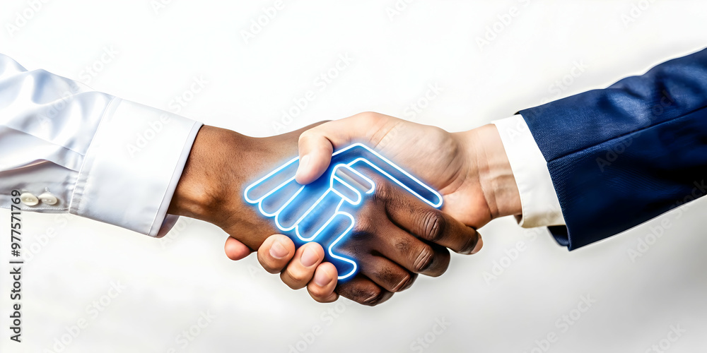 Flat Isolated Handshake Icon Symbolizing Unity and Collaboration for ...