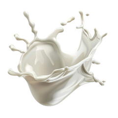Wall Mural - a splash of milk is shown in white and blue