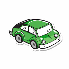 Wall Mural - Sticker design with wrecked car on a isolated white background (2)