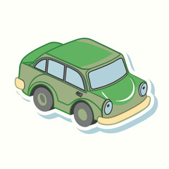 Wall Mural - Sticker design with wrecked car on a isolated white background (19)