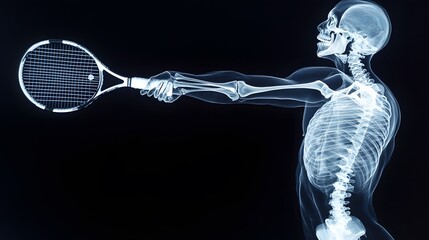 Poster - X-Ray of tennis player