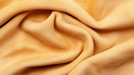 Canvas Print - A close up of a yellow fabric with some folds, AI