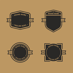 logo badge design template with the text editable for clothing, sport, and apparel