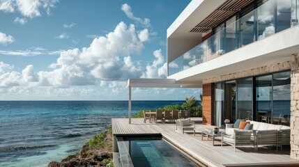 Wall Mural - Luxury Villa with Stunning Ocean Views