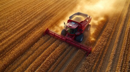 Harvesting in a Golden Field