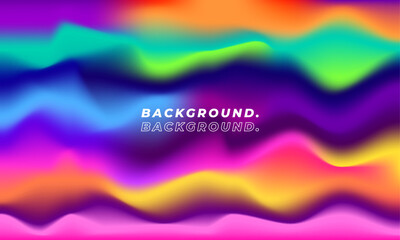 Wall Mural - Abstract and colorful liquid gradient mesh background. Trendy blurred color gradation backdrop. Vibrant fluid graphic element. For advertisement, branding, presentation, or social media template.