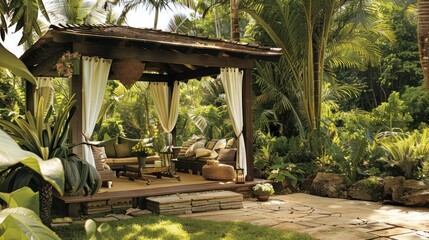 Wall Mural - Tropical Garden Oasis