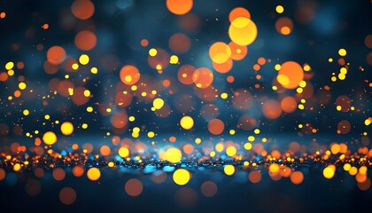 Glowing Particles and Bokeh Create an Enchanting Abstract Background