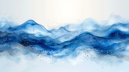 abstract blue wave watercolor background