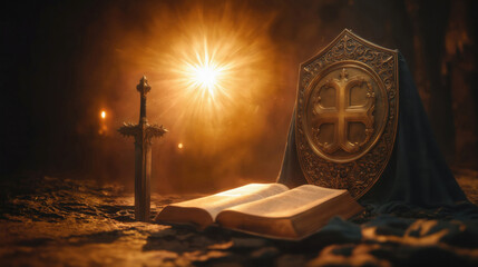 The Bible is the shield of faith and the sword of the spirit. Apostle Paul. New Testament.