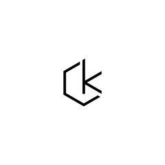 letter ck logo design template