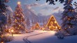 © Glce - Bright christmas winter scene