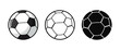© tarek - Soccer ball vector illustration, outline, silhouette on white background