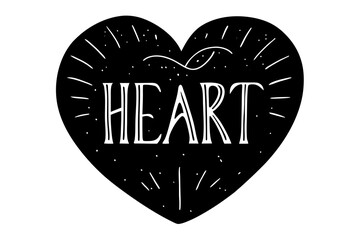 You have a heart of gold. text Heart silhouette vector art illustration