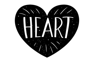 You have a heart of gold. text Heart silhouette vector art illustration