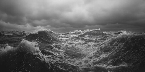 Wall Mural - ominous stormy sea