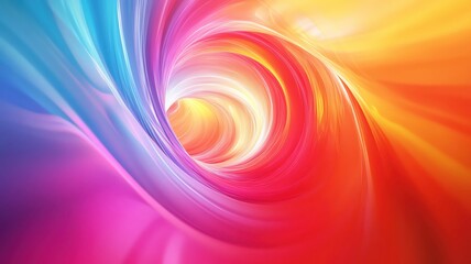 Abstract colorful swirl with a bright center, evoking movement and energy.