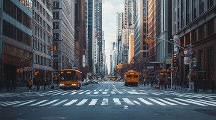 street view of modern city