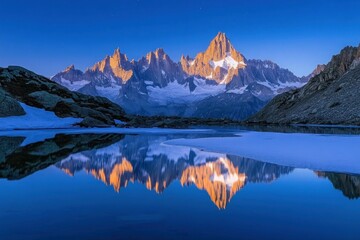 Wall Mural - Majestic Mountain Reflection