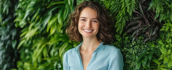 The Woman Among Greenery