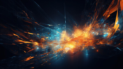 Poster - A colorful explosion of paint with a pastel color palette. Dynamic and energetic abstract background