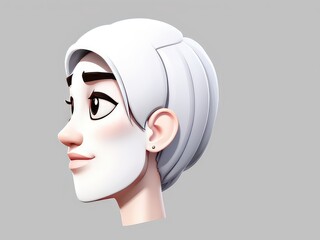 Poster - 3d girl cartoon illustration,3d cartoon