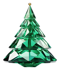 Wall Mural - PNG  Crystal christmas tree gemstone emerald jewelry.