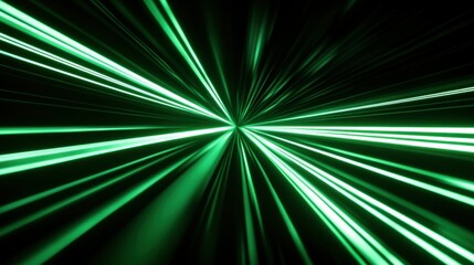 Abstract Green Light Streaks