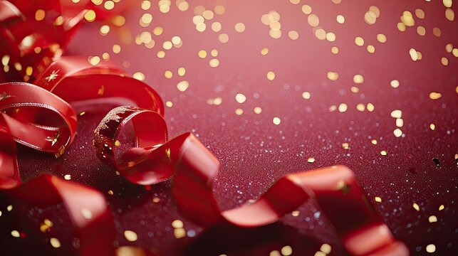 Festive 'Merry Christmas and Happy New Year' in ribbon letters against a cute background, featuring blank space for personalized text