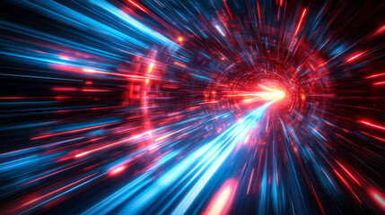 Poster - Speed movement design background concept featuring hi-tech digital technology elements. The dynamic visual showcases futuristic motion with glowing lines, sleek curves, and a sense of rapid velocity, 