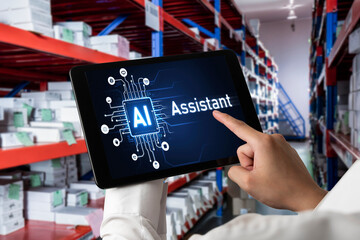 Poster - Generative AI virtual assistant tools for prompt engineer and user for ease of engage artificial intelligence AI technology help people to work with generative AI functions by prompting the AI snugly