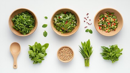 Spicy larb, Isaan minced meat salad, traditional Thai herbs.