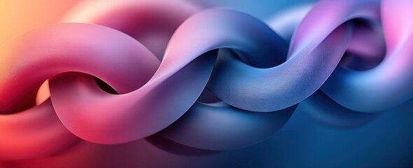 Poster - Abstract Swirling 3D Shapes