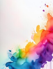 Wall Mural - Abstract colorful paint splatter