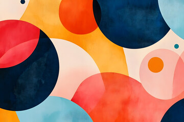Wall Mural - circle abstract shape backgrounds painting line.