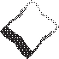 Poster - Bitmap pattern star shape. Halftone gradient element. Y2k graphic abstract icon. Dither noisy grunge texture.