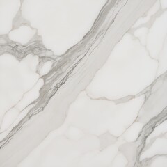 Wall Mural - close-up of a marble surface. The marble features a predominantly white background with intricate gray veining patterns running throughout.