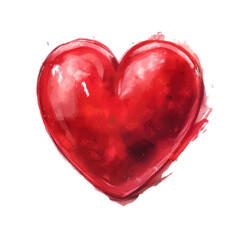 Wall Mural - Watercolor heart shape.