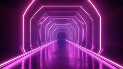 Wall Mural - Neon Corridor