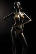 © Chrish - Mannequin-Styled Silhouette of an Enthralling Latin Model in a Bikini: Striking a Captivating Pose