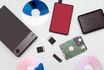 Multiple storage devices, pendrive, memory cards