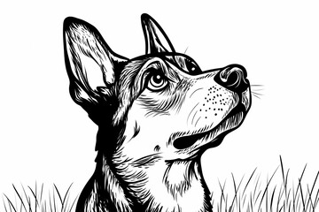 Cute coloring page featuring a playful dog for kids creativity.