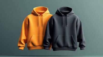 hoodie mockup, design presentation for print, jacket mockup, 3d illustration, 3d rendering 