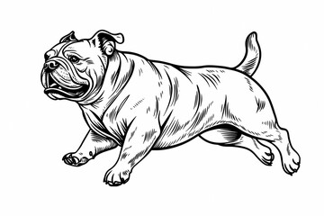 Wall Mural - Cute coloring page featuring a playful dog for kids creativity.