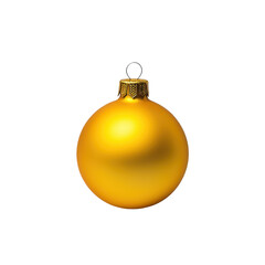 A shiny golden Christmas ornament, perfect for festive decorations, adding a touch of elegance and cheer to any holiday setting. PNG file, Transparent background.