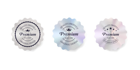 Wall Mural - holographic gradient sticker and label for premium product. hologram stickers gradient sticker, shin