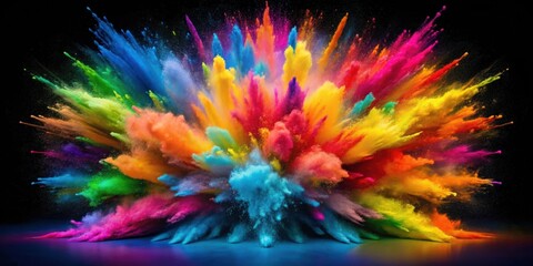 A vibrant explosion of color and energy, representing growth, success, and excitement