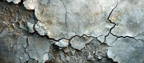 Sticker - Cracked concrete texture Aged cement wall background. Copy space image. Place for adding text and design